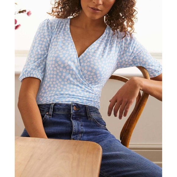 Boden Tops - Boden Joanna blue bubble wrap top size 10